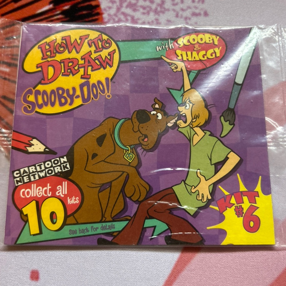 Rare Vintage Cartoon Network Post Cereal Scooby Doo How To Draw #6 - SEALED